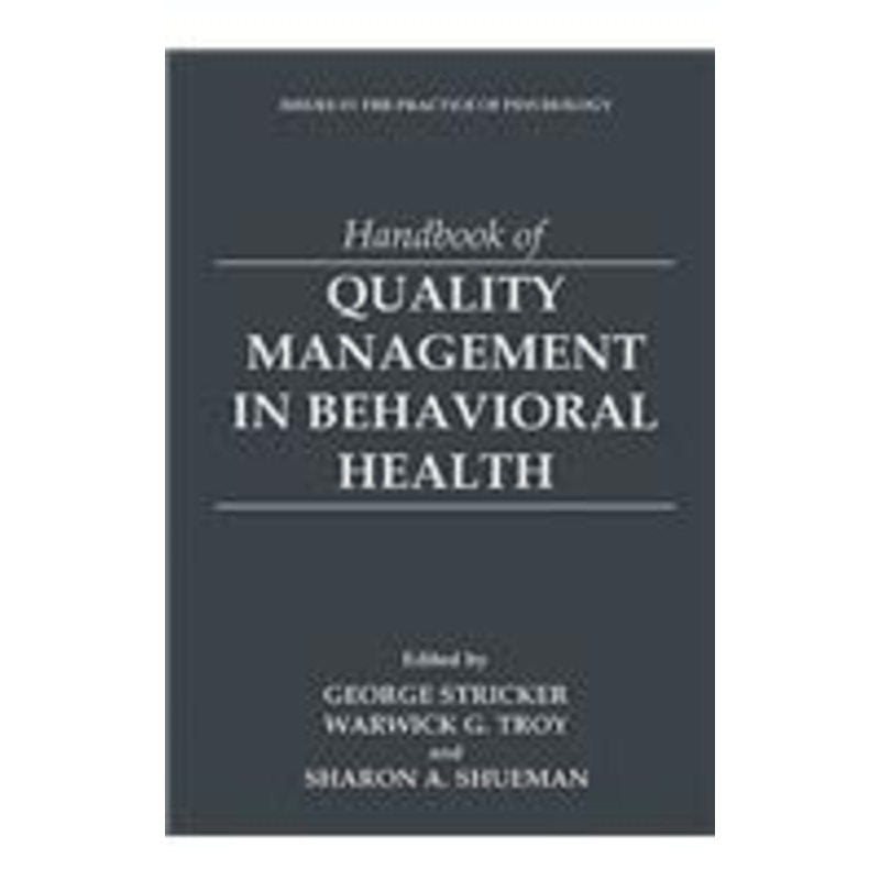handbook of quality management in behavioral health