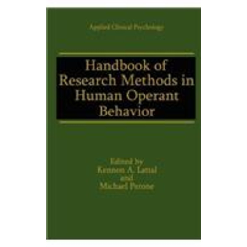 handbook of research methods in human operant behavior