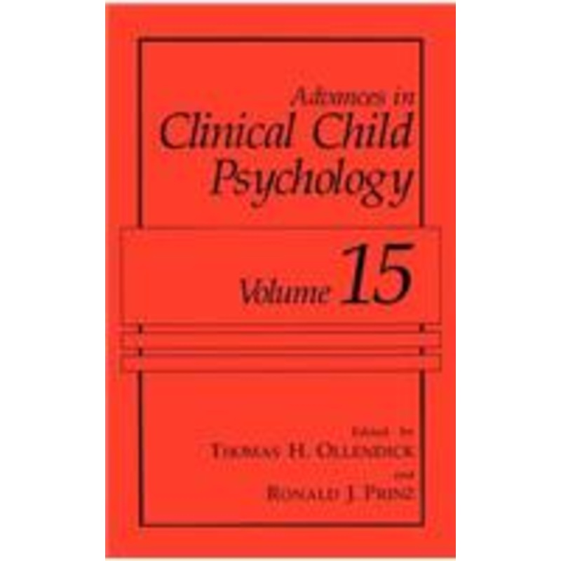 advances in clinical child psychology: volume 15