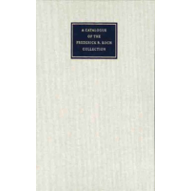 catalogue of the frederick r. koch collection at the beinecke library, yale university