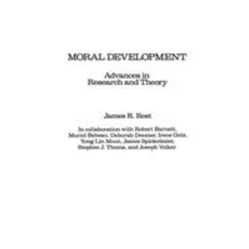 moral development: advances in research and theory