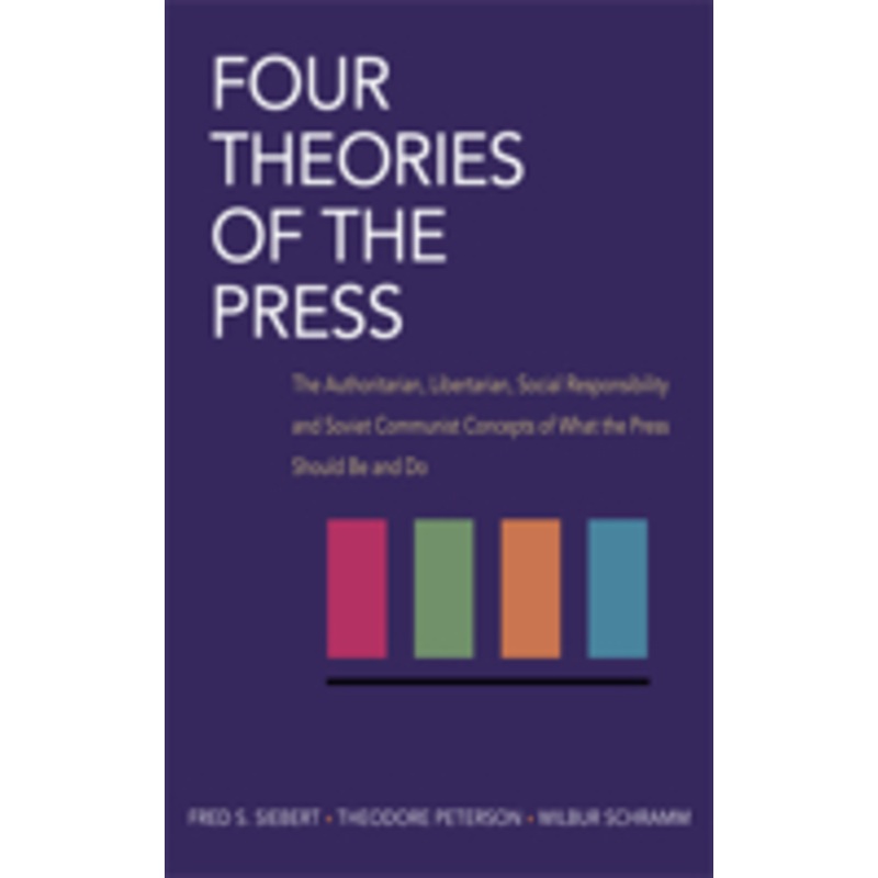 four theories of the press: the authoritarian, libertarian, social responsibility, and soviet communist concepts of what the press should be and do