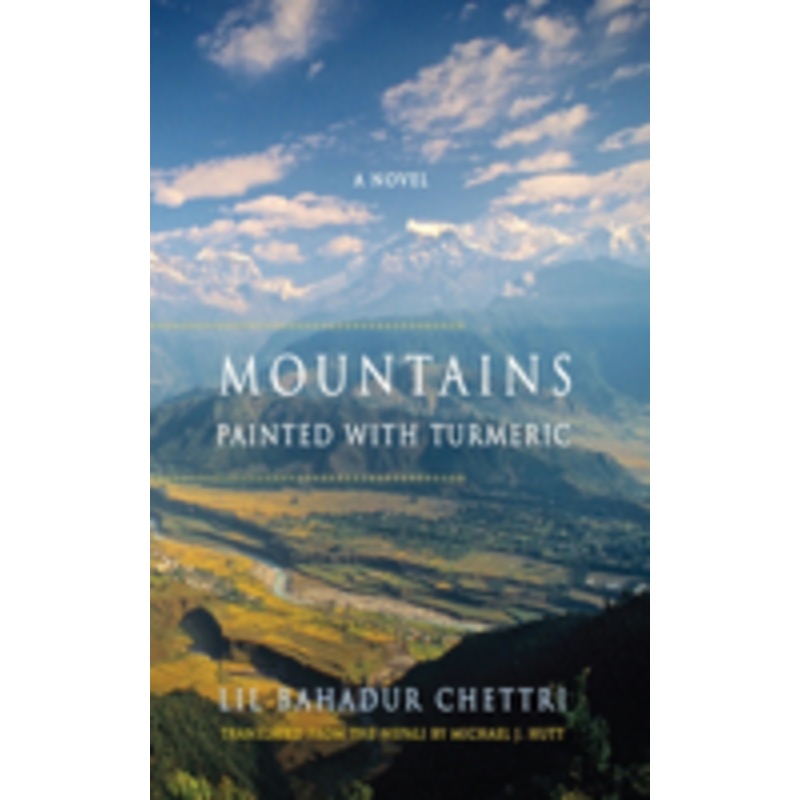 mountains painted with turmeric