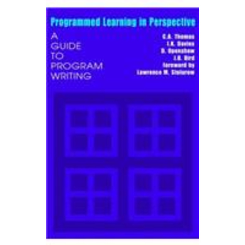 programmed learning in perspective: a guide to program writing