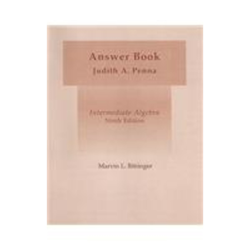 intermediate algebra answer book