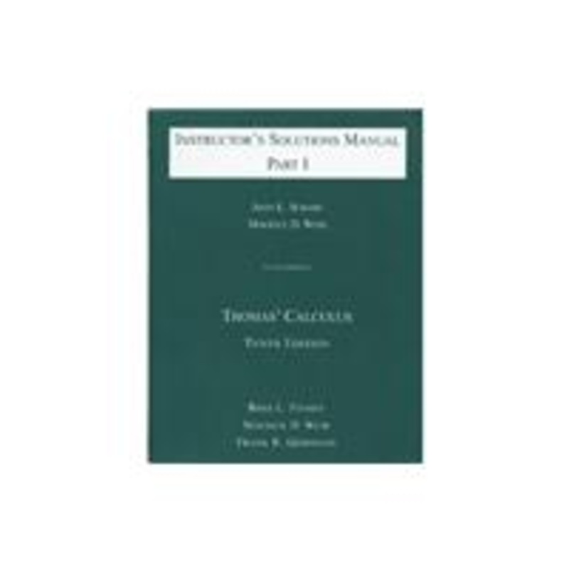 calculus: instructor solutns/mnl part 2