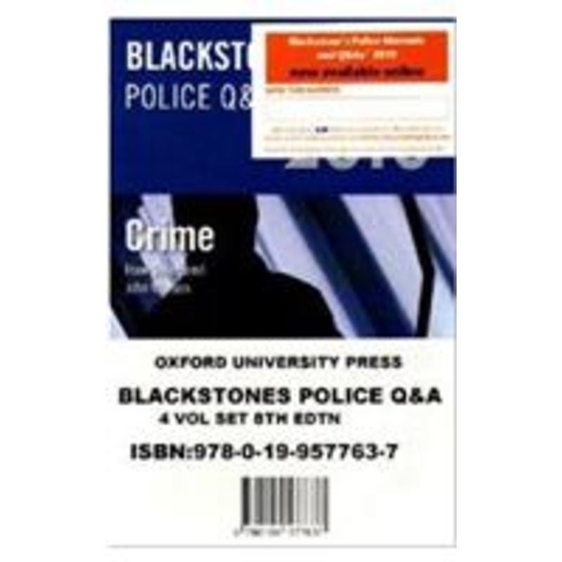 blackstone’s police q&a 4 volume set