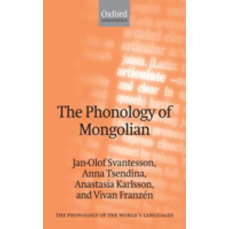 the phonology of mongolian