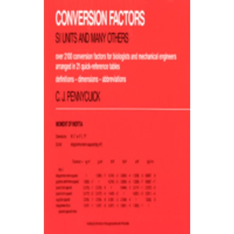 conversion factors: s. i. units and many others
