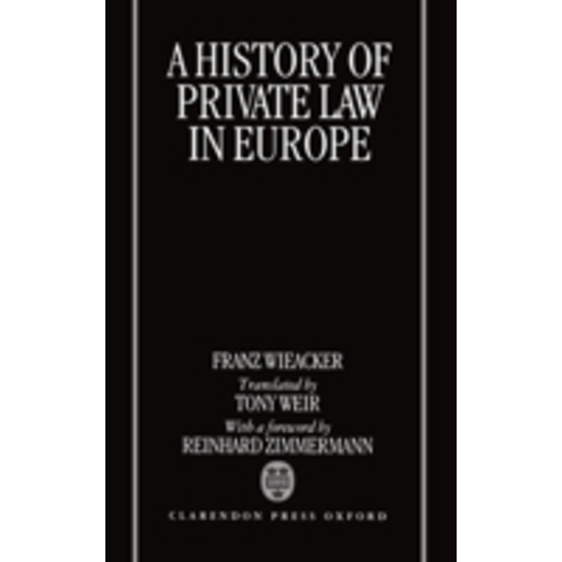 a history of private law in europe: with particular reference to germany