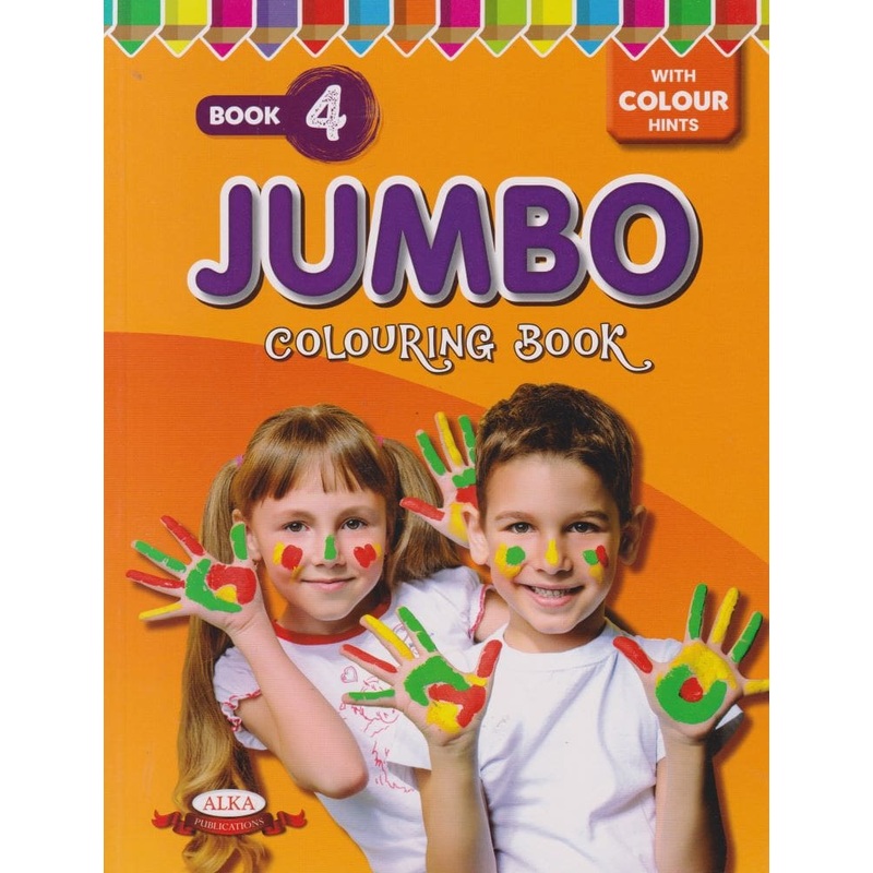 Alka Jumbo Colouring Book with Colour Hints (Ass Bk1-4)